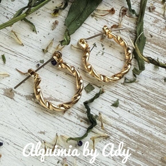 Alquimia Jewelry - Mini gold hoop earrings